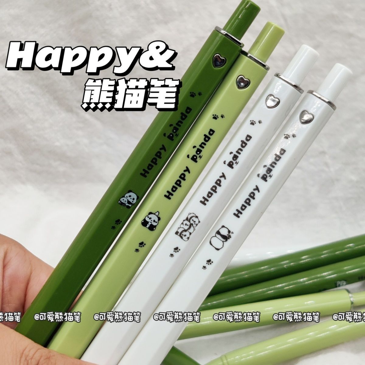 ST High Quality Thickened Panda Flower Square Pen Super Cute Good-looking Student Brush Pen Signature Gel Pen