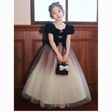 女童礼服2024新款公主裙夏季小女孩仙蓬蓬裙主持走秀演出服