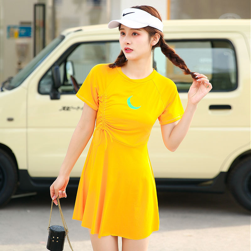 泳衣女韩国超仙遮肚显瘦小香风连体保守温泉款海边网红性感游泳装