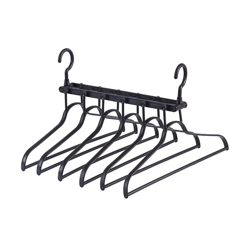 Multifunctional Clothes Hanger Household Wardrobe Storage Hanger Non-Marking Hanger Clothes Hook Dormitory Students Folding Cloth Rack
