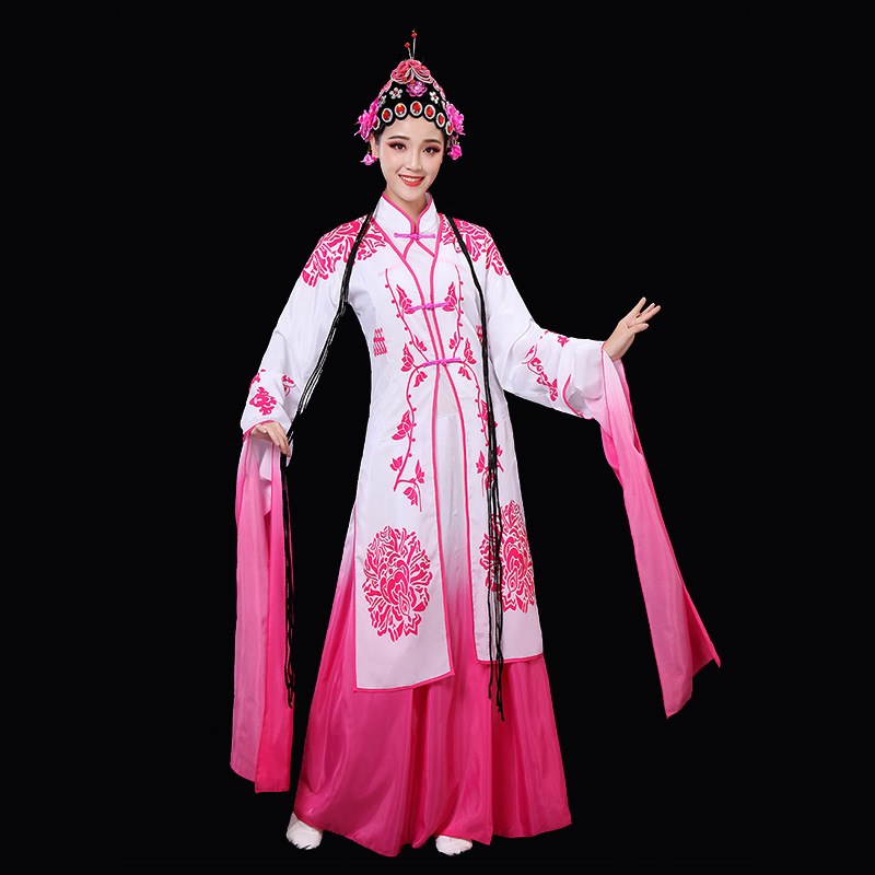 新款戏曲水袖舞蹈服儿童戏曲舞蹈服装俏花旦粉墨春秋梨花颂演出服