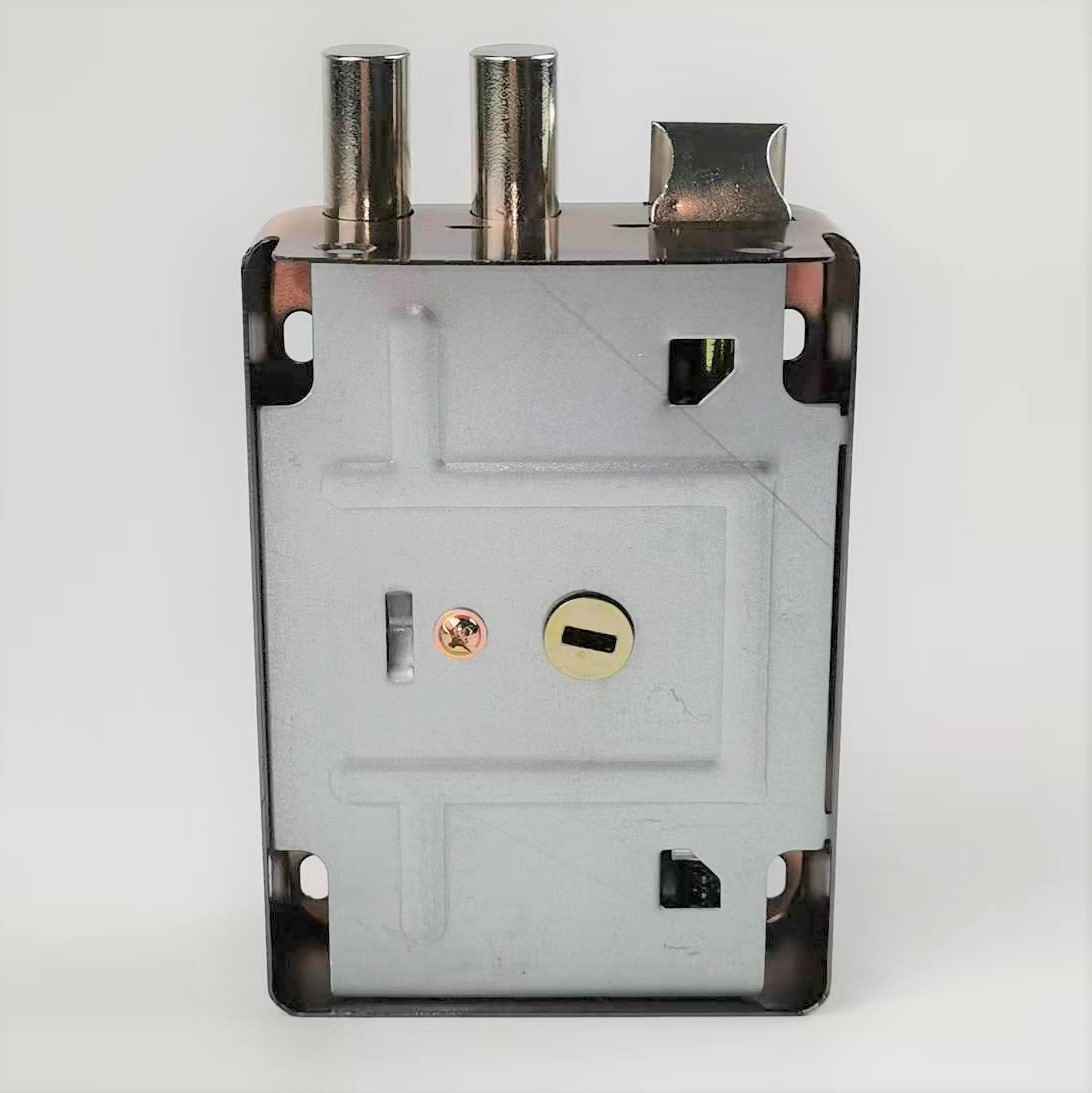 古铜色外装门锁 锌头锌舌左开十字匙防盗门锁 老式公寓不锈钢门锁