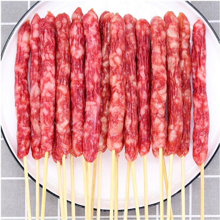千腊村腊肠串烧烤食材香肠串冷冻油炸小吃食材约 30串/包 10包/箱