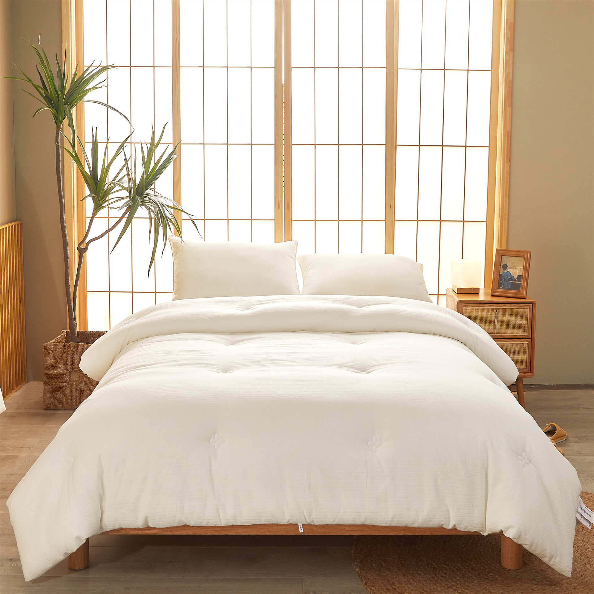 明治西川秋季被子双人春秋被纯棉被芯10斤冬季四季通用被褥06132