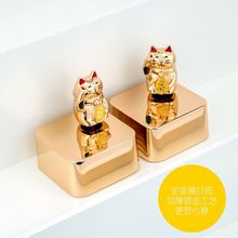 招财猫工艺品高档金属镀金精品音乐盒摆件创意八音盒商务礼品批发