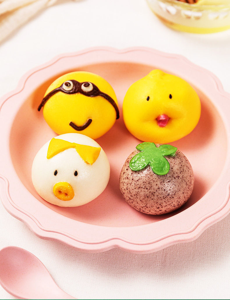 卡通奶黄包小猪豆沙包子早点速冻半成品面食点心儿童营养早餐食品