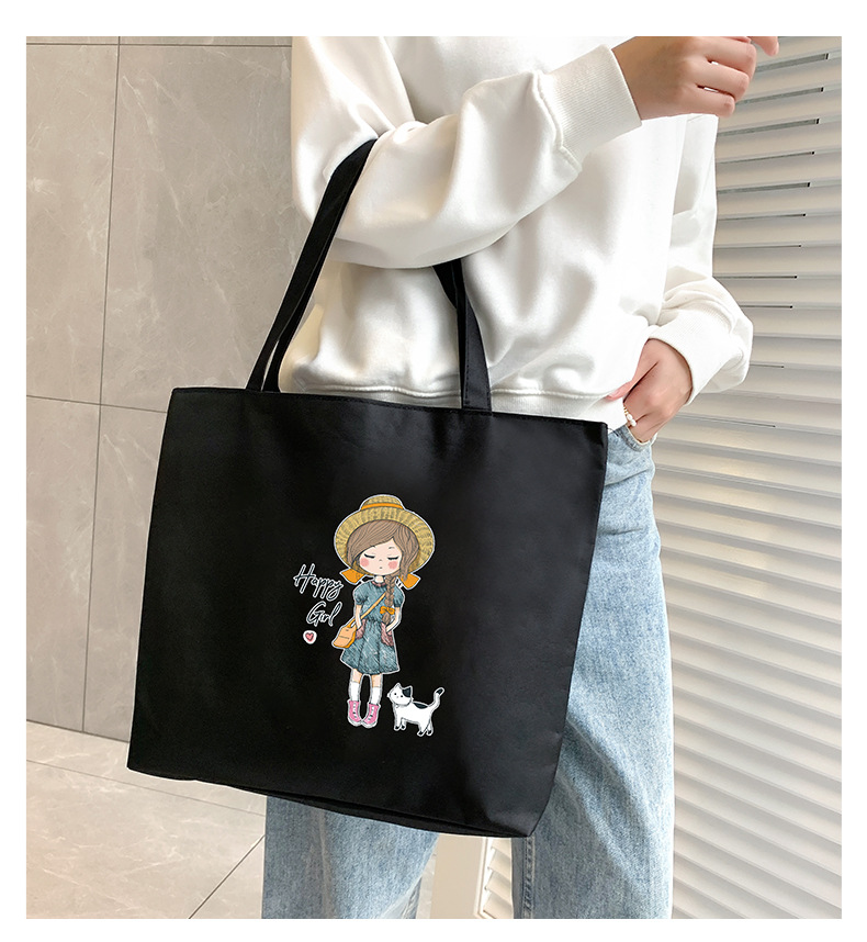 Women Bag Large capacity canvas bag Single shoulder handbag Student Tote bag