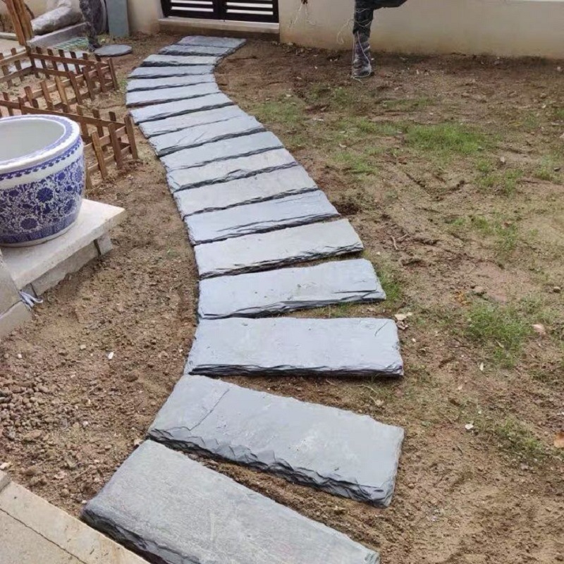 青石板江西踏步石庭院脚踏石户外坪花园汀步石铺路挡土方形石板
