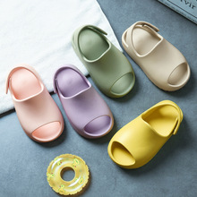 夏季居家厚底轻便防水耐磨宝宝儿童拖鞋包跟防滑椰子浴室凉拖鞋