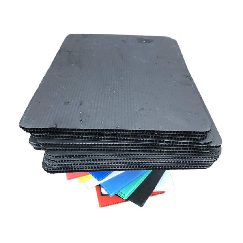 厂家直供江苏苏州黑色塑胶盖塑板 pp空心包装塑料隔板 加硬垫板