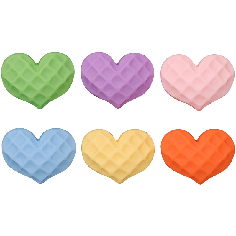 华夫格小爱心桃心diy饰品手机壳奶油胶发夹水杯文具鞋扣树脂配件