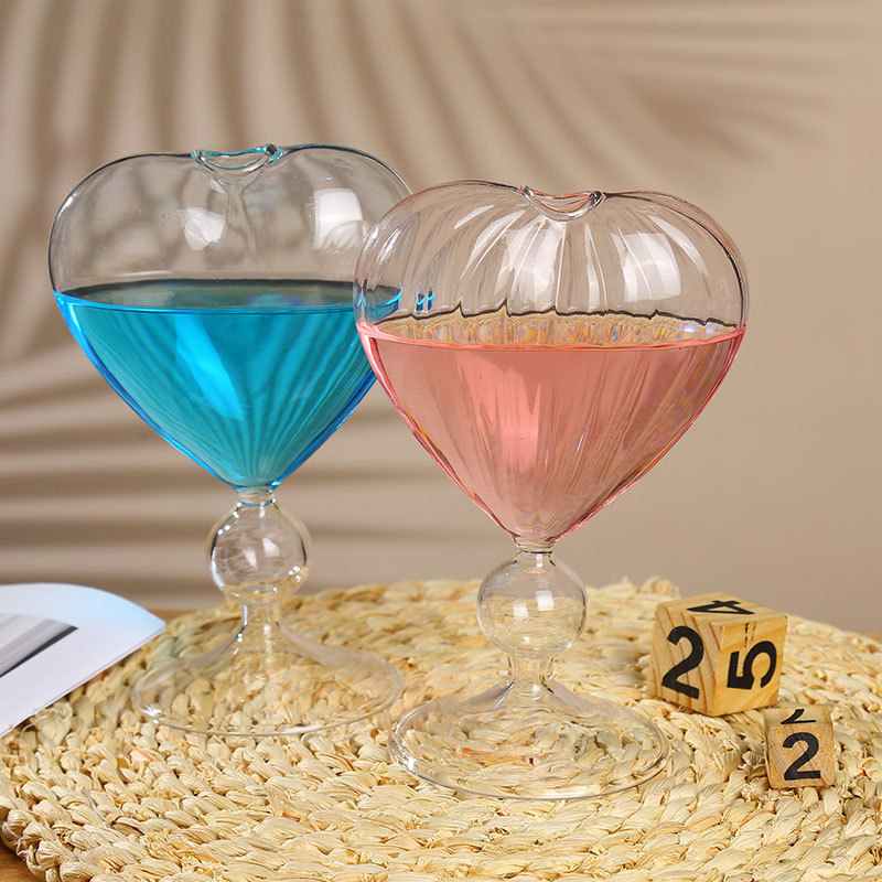 Creative Glass Heart-Shaped Goblet