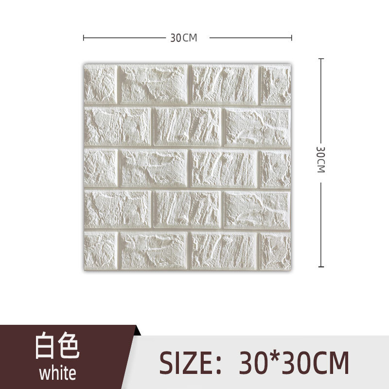 Brick Pattern Wall Stickers Simple XPe Foam Self-Adhesive Cross-Border 30x30 Small Size 3D Wall Sticker Wall Wallpaper