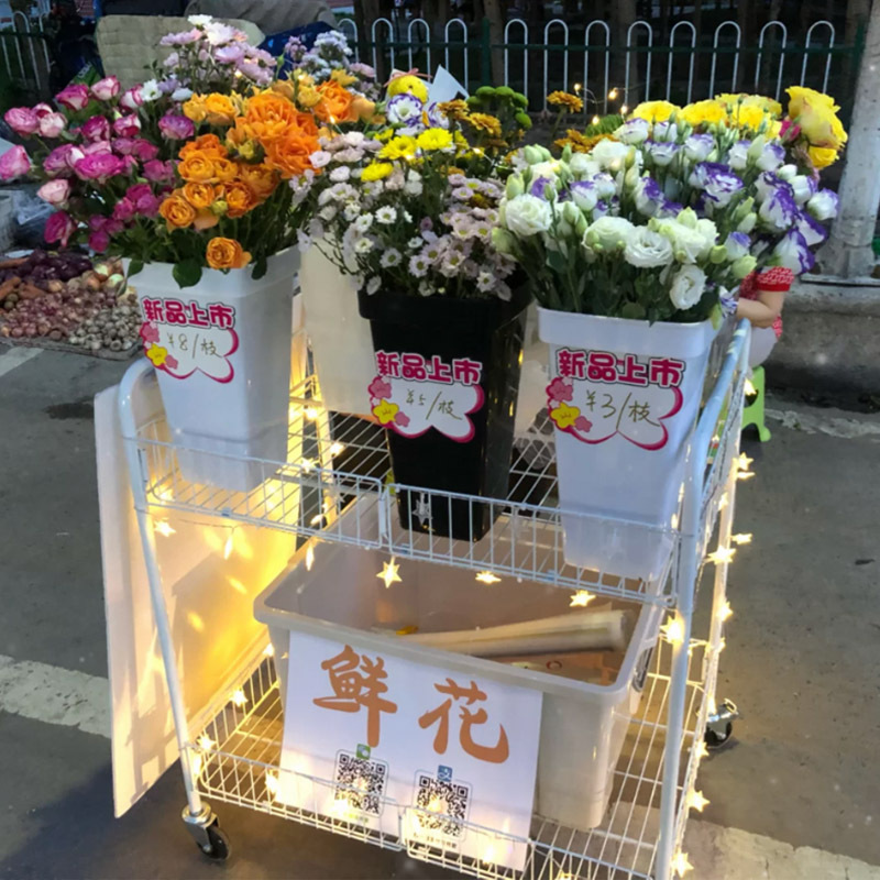 网红摆摊可折叠可拆卸移动出摊多层甜品零售钵仔糕冰粉地摊推车