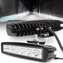 18w 6 LED汽车工作灯高亮聚光灯通用越野汽车卡车驾驶雾大灯