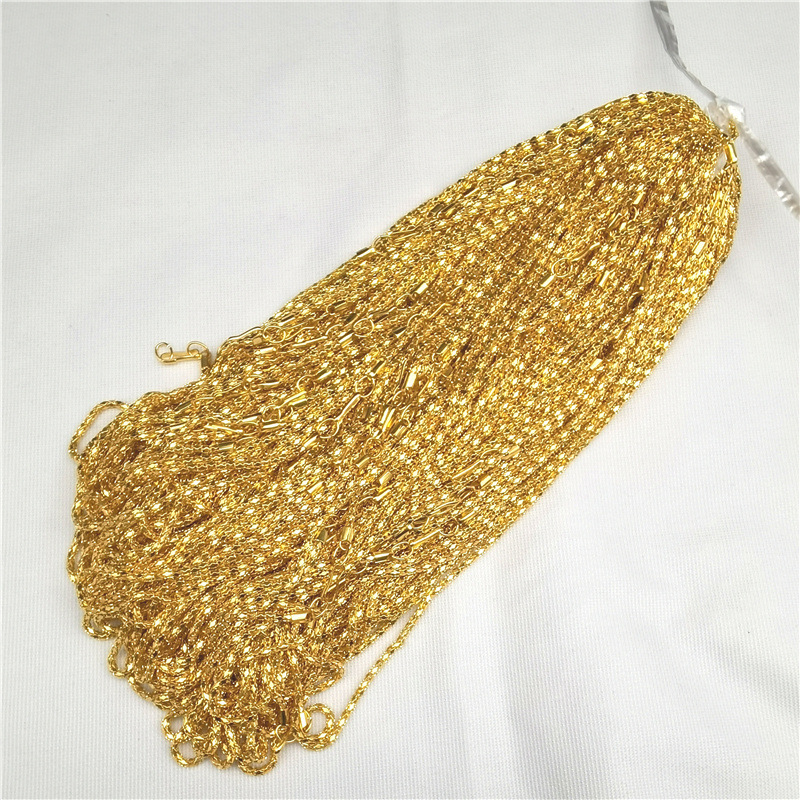 批发男女仿金空心玉米项链适合跑江湖舞台倒插小礼品量大包邮