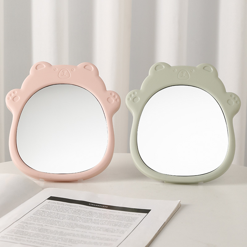 Bear Claw Desktop Single-Sided Vertical Makeup Mirror Cream Style Office Dressing Table Mirror Cute Irregular Dressing Mirror