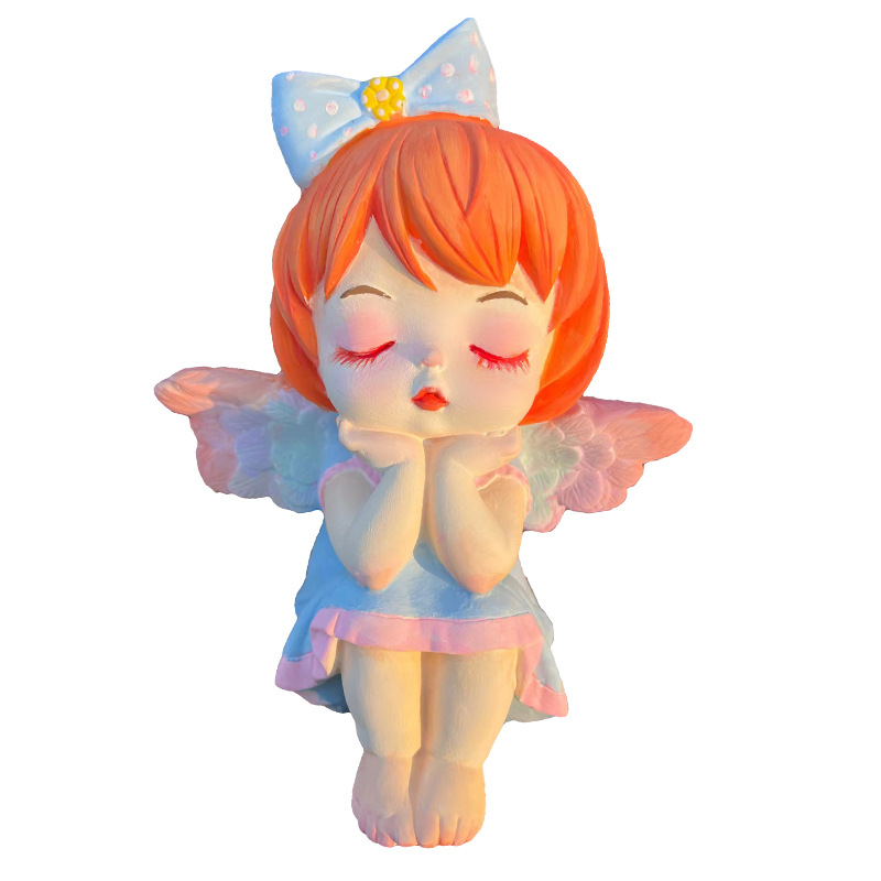 Children's Diy Angel Non-Coloring Plaster Doll White Embryo Vinyl Piggy Bank Square Night Market Stall Toy