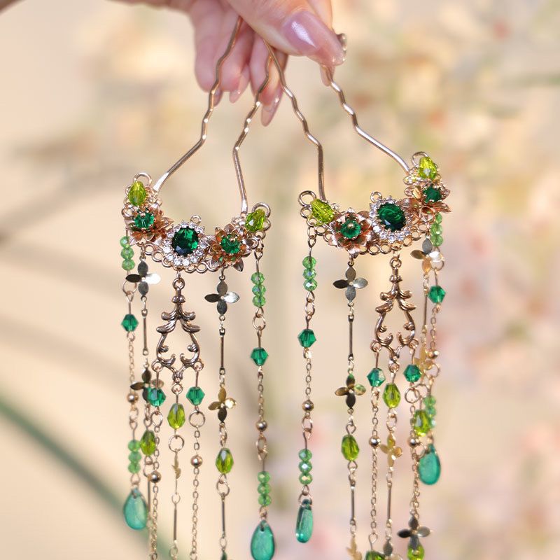 原创古装发夹中国发饰超仙重工流苏国风轻奢古风配饰汉服头饰仙气