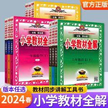 24春小学生教材全解一二三四五六年级语文数学英语上下册课本同步