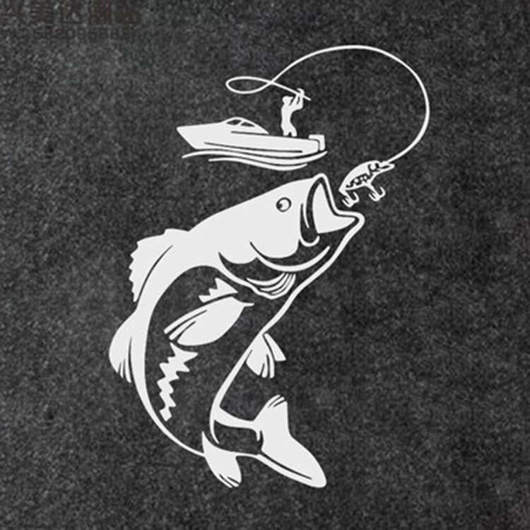 汽车改装装饰反光车贴 钓鱼钓箱防水贴纸 车贴花 车窗贴 船身贴花