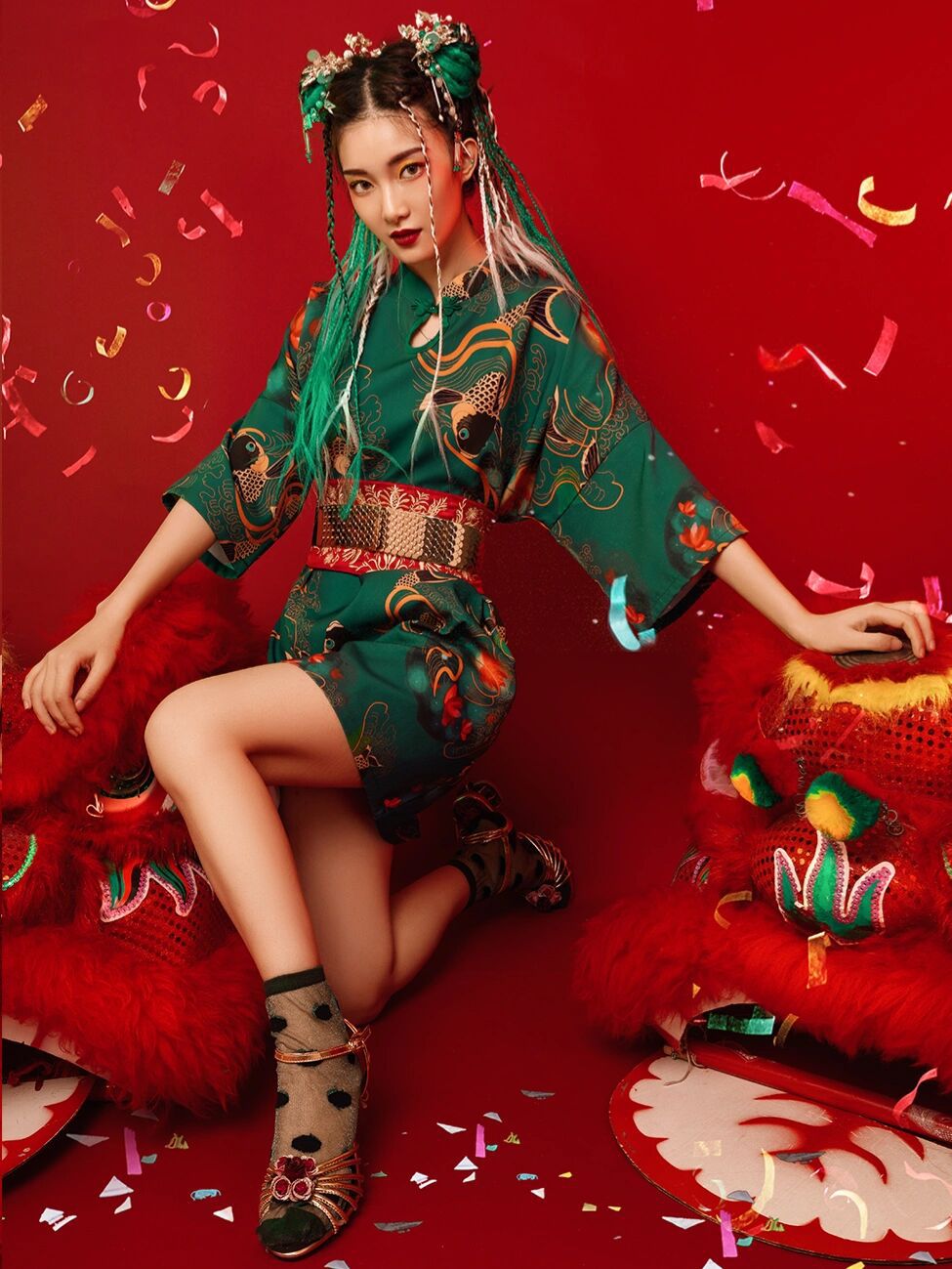 新款影楼写真个性艺术照复古国潮中国风旗袍主题摄影舞台演出服装