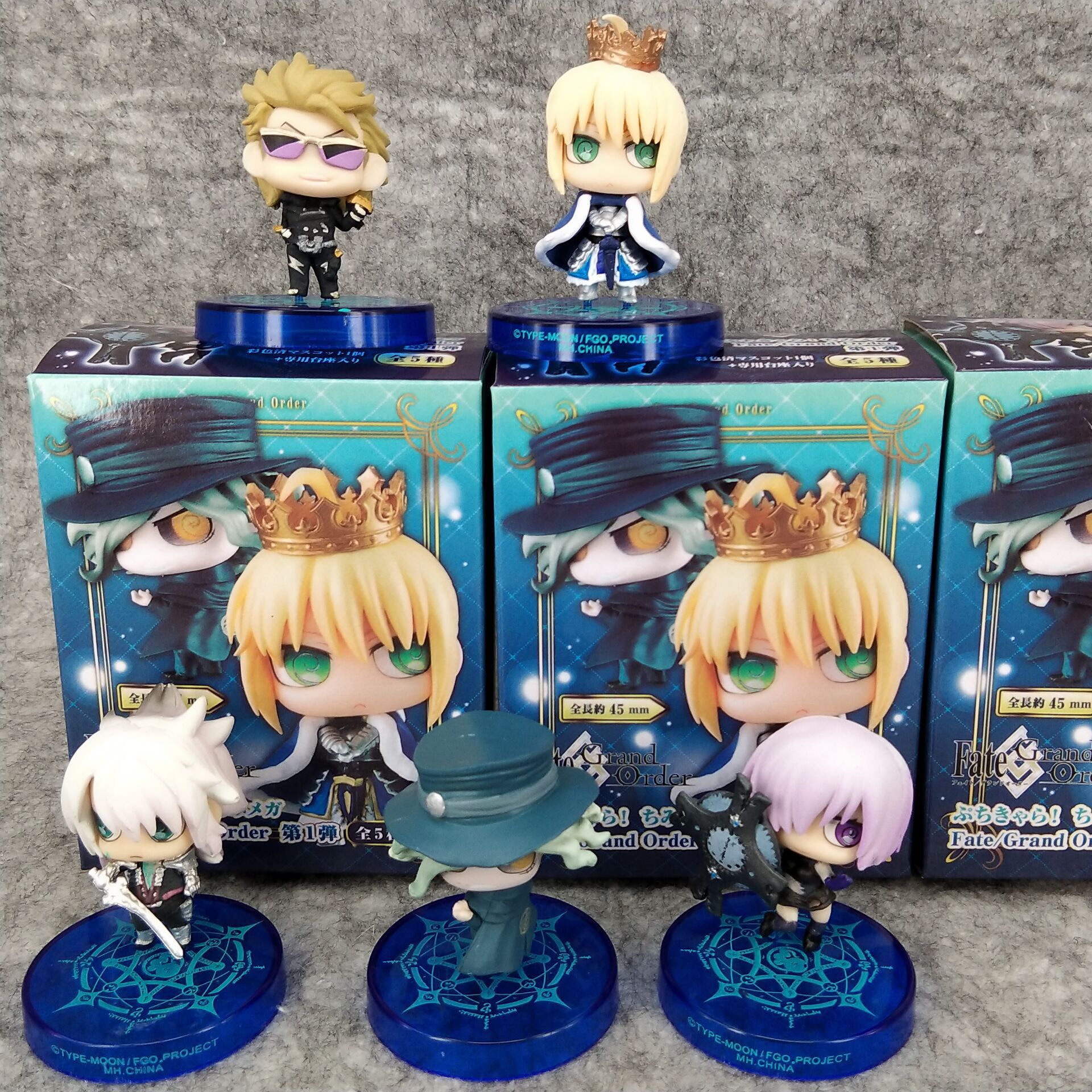 动漫批发 5款蚊香眼 fate命运 塞巴1代 2代 玛修盾娘 q版盒蛋手办