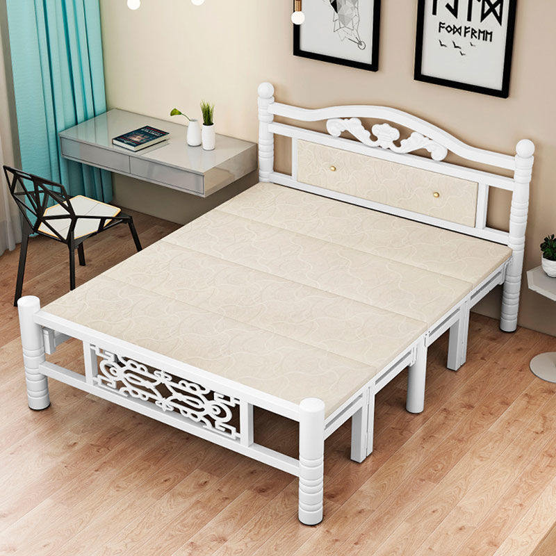 家用成人折叠床简易床1.5双人床单人床1.2午睡床四折床木板床包邮