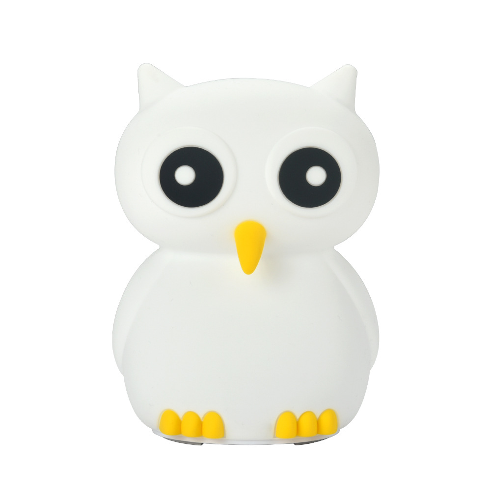 Creative Owl Cartoon Silicone Night Light Indoor Night Market Stall Gift Cross-Border Seven-Color Atmosphere Night Light Wholesale