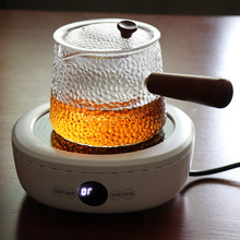 玻璃茶壶耐高温加厚烧水壶蒸茶煮茶器家用煮茶泡日式花纹侧把锤纹
