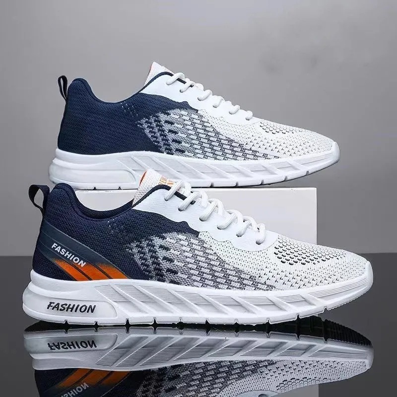 Men's Shoes Summer New Sports Casual Shoes Breathable Deodorant Mesh Surface Shoes Trendy All-Matching Running Shoes Soft Bottom Clunky Sneakers