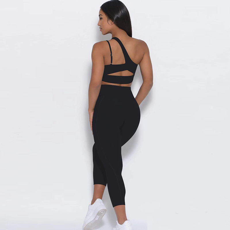 European and American Skinny Yoga Clothes Suit Workout Clothes Top Lulu Sports Underwear Running Quick-Drying High Waist Yoga Pants Women