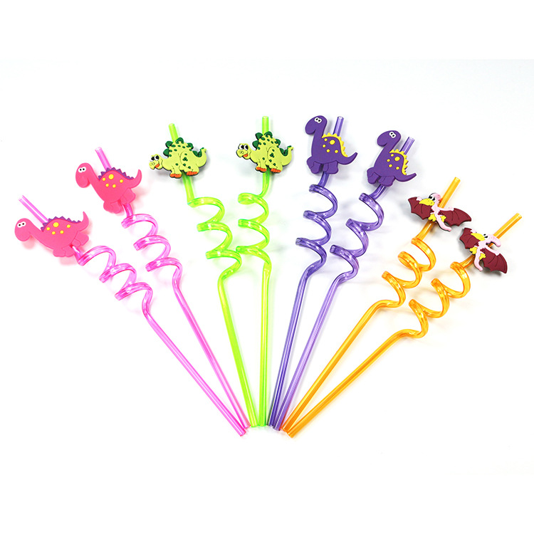 Xinrui Shaped Straw New Cartoon Dinosaur Shape Artistic Straw Reusable Straw YR-021