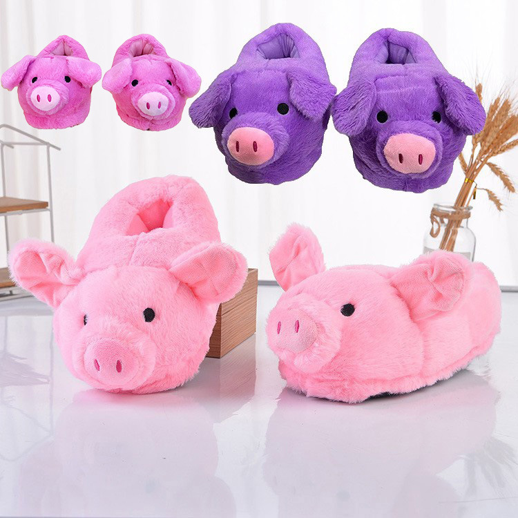 Lovely Pink Dudu Pink Pig Plush Slippers Home Indoor Pig Soft Girl Heart Pig Thermal Cotton Slippers