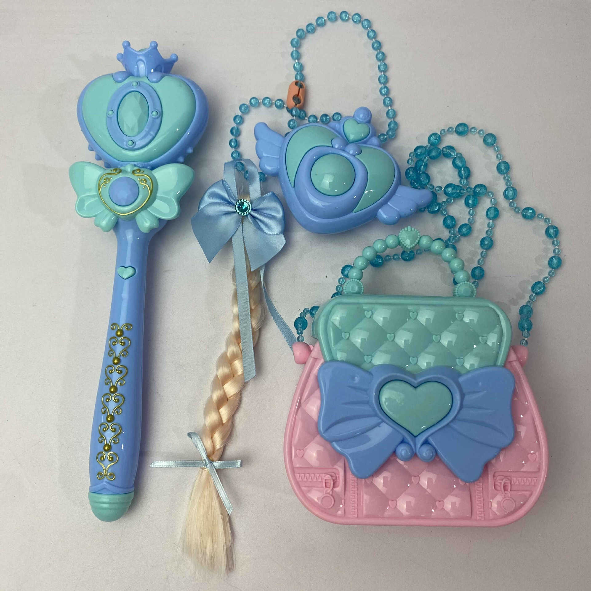 女孩玩具魔法棒灯光仙女棒声光玩具公主包包饰品套装过家家大礼盒