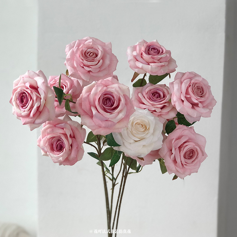 白粉色花艺玫瑰粉色现场灰粉色豆沙粉复古婚礼淡粉色韩式婚礼花艺