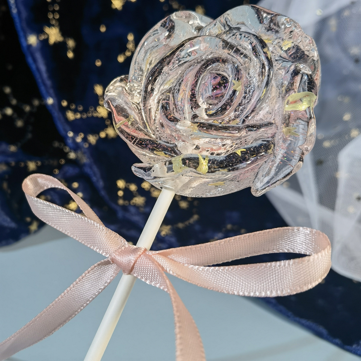 技忆立体玫瑰花高颜值大波板棒棒糖果手工儿童礼物圆形情人节礼物