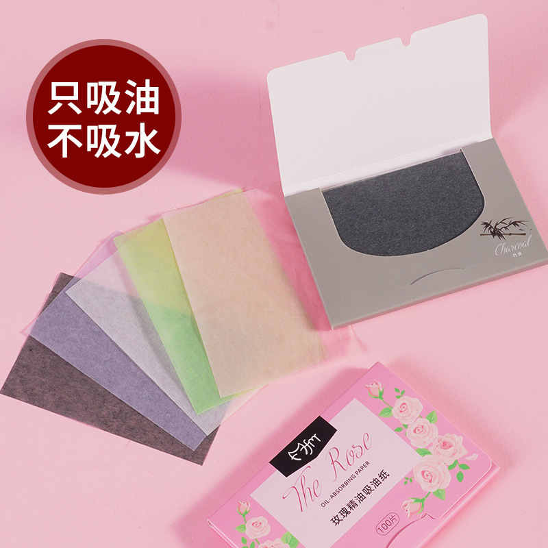 Magic Beauty Oil-Absorbing Sheets Removable Bamboo Charcoal Oil-Absorbing Sheets Facial Green Tea Fragrance Dry Oil Removing Facial Oil-Absorbing Sheets