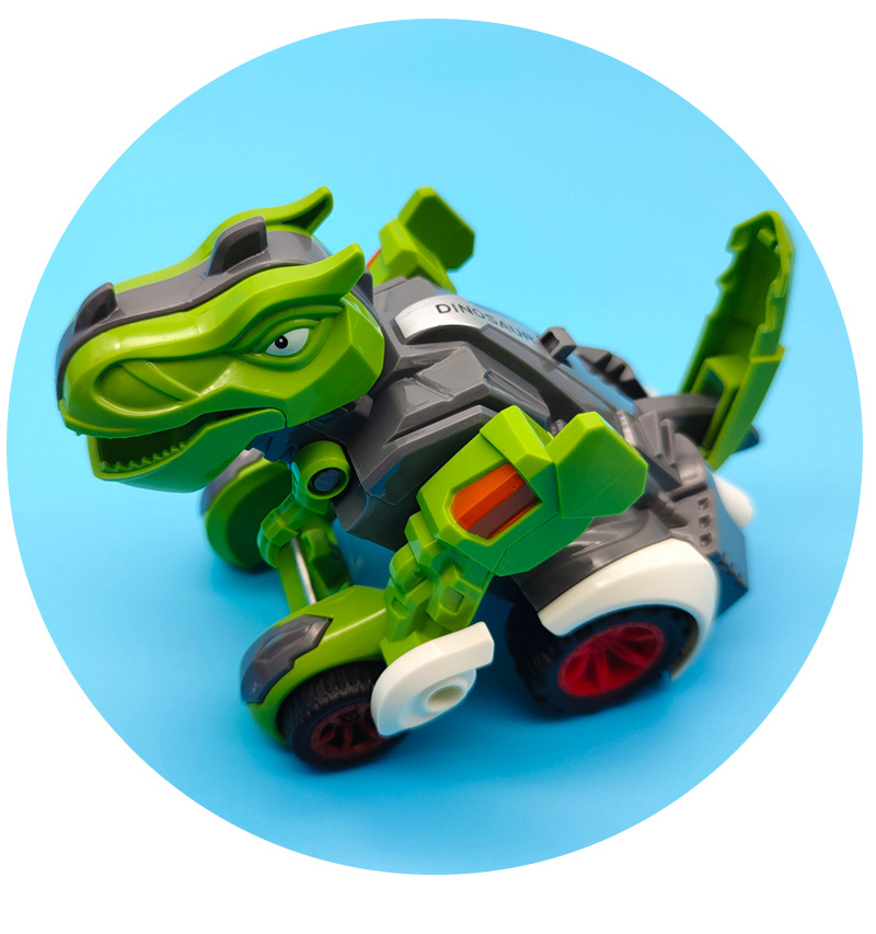 儿童撞击变形恐龙玩具车惯性小汽车模型碰撞变形战车益智玩具批发