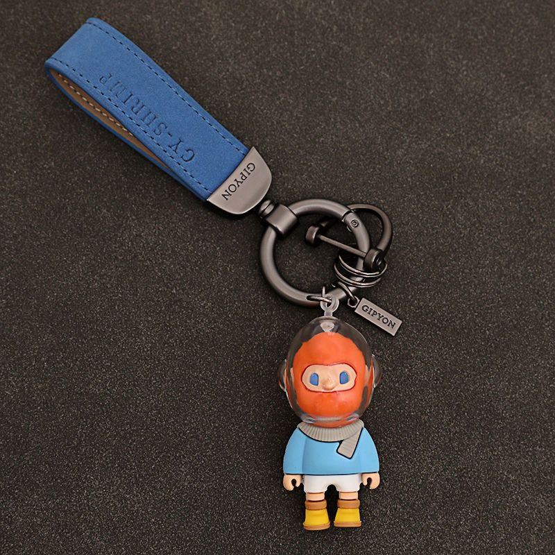 Boyfriend Suede Car Key Ring Cute Couple Key Chain Cartoon Hanging Ornaments Pendant Durable