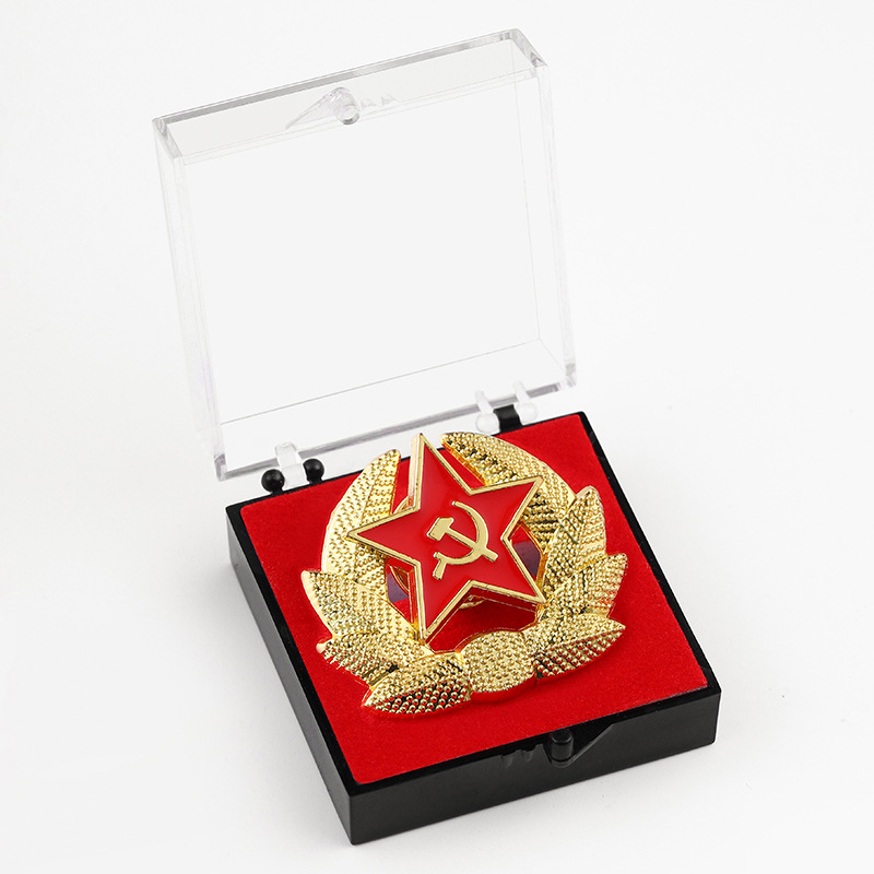 苏联镰刀锤子帽徽苏联小红星大帽徽大沿帽铝制帽徽金属徽章纪念跨