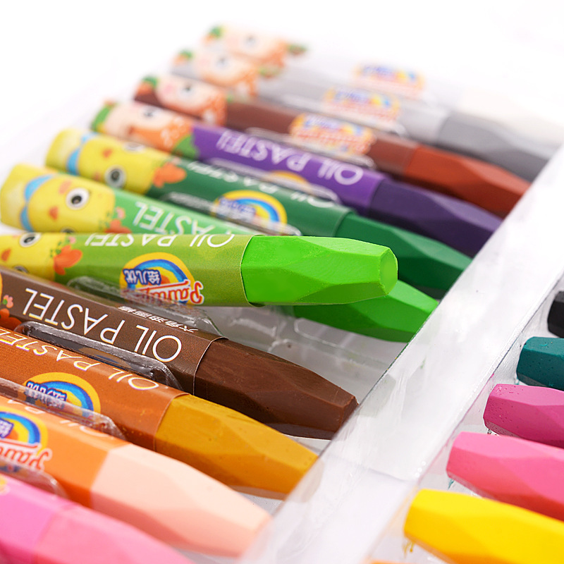 Hexagonal Crayon Children's Hand 8/12/18/36/48 Color Crayon Foreign Trade Painting Stick Wholesale Small Order Customization