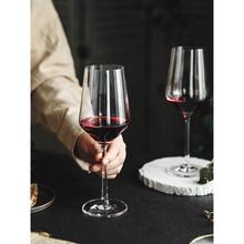 高脚水晶葡萄酒红酒杯套装家用醒酒器酒架创意透明玻璃杯子套装賓