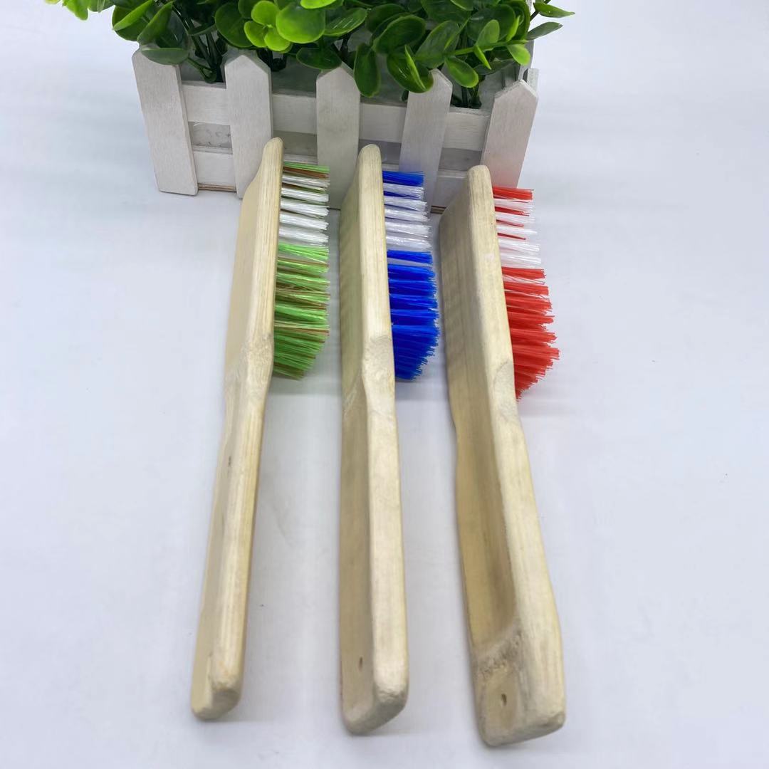 竹制洗衣方刷 鞋刷 长柄硬毛加厚竹板刷子 清洁刷一元店货源