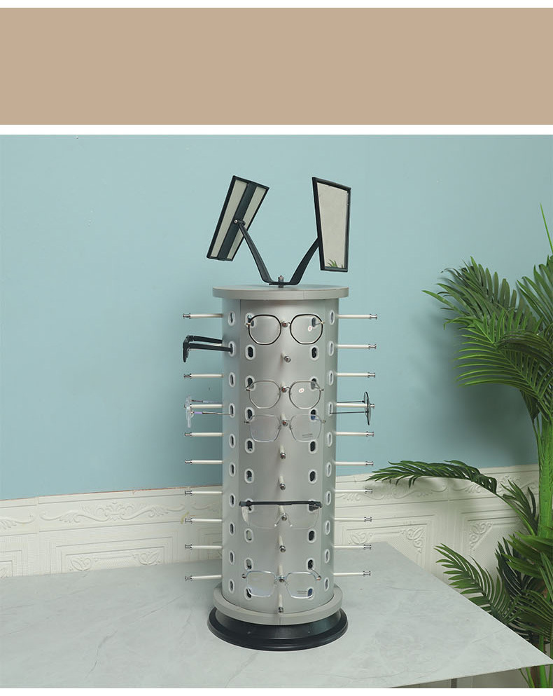 【君顺】40付台式旋转眼镜展示架铝塑板眼镜展示道具光学眼镜货架