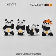 可爱卡通成都大熊猫中国功夫冰箱贴磁贴个性创意3d立体吸铁石装饰