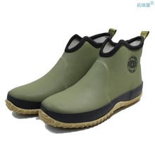 Rain Boots Men Waterproof Rubber Ankle Boots Light Outdoor跨