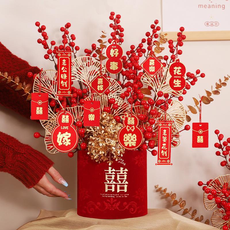 Engagement Decoration Wedding Wedding Gift New Couple Wedding Celebration Living Room Wedding Room Decoration Festive Box Fabric