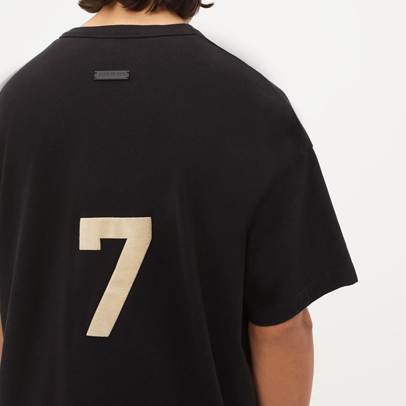 fog fear of god 第七季主线数字7植绒印花短袖t恤 美潮高街 男女