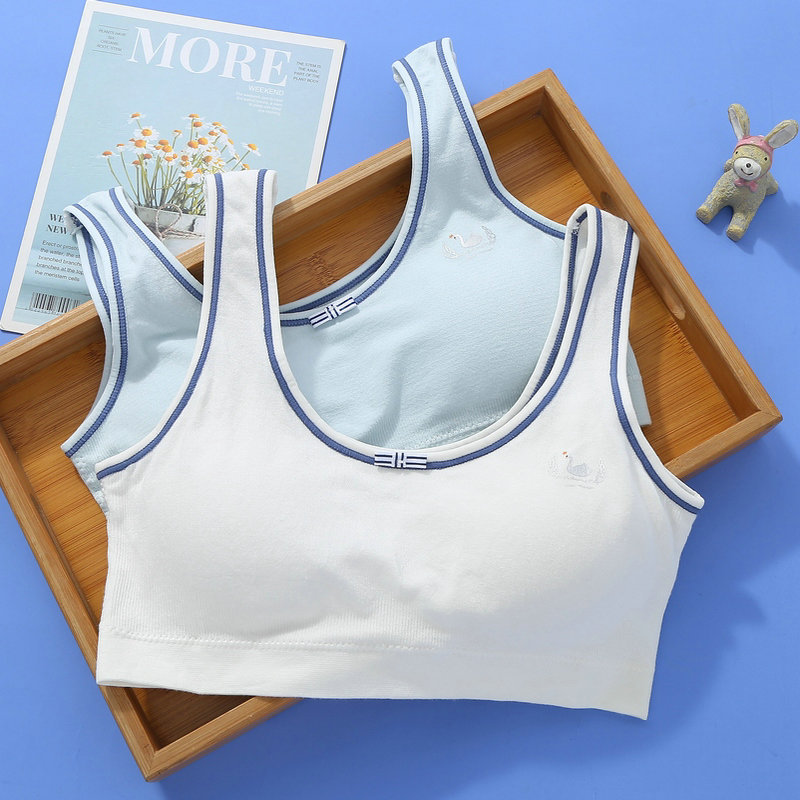 少女内衣学生发育期初中高中学生无钢圈女文胸女孩吊带大童小背心